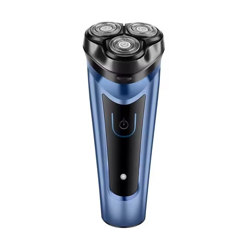 Mænds vandtætte elektriske barbermaskine med 3D-kontur, der giver en glat og hudvenlig barbering. Ideel til våd/tør brug.