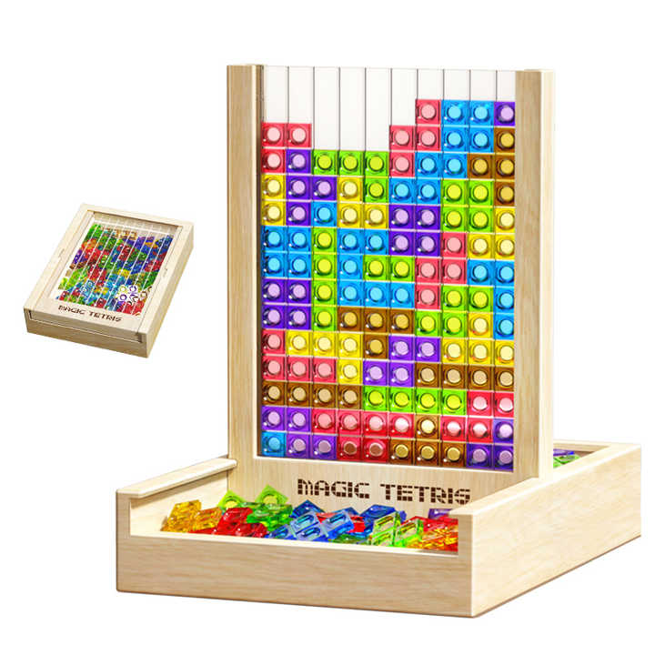 Det magiske træ Tetris spil. Et pædagogisk puslespil, der udvikler logik og strategi. Ideelt for familien.