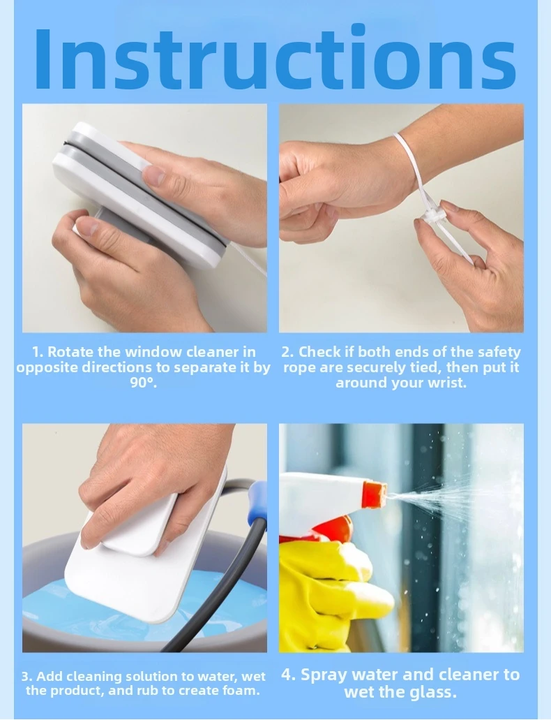 Forebyg striber med WindowSweep, den innovative magnetiske vinduesvasker til hurtig og nem husrengøring.