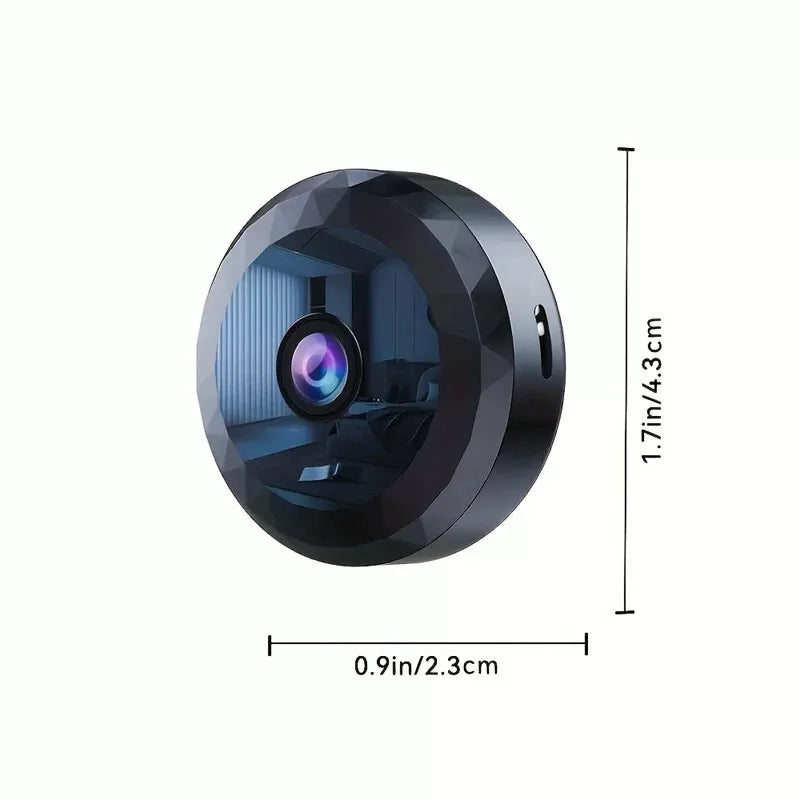 Magnetisk mini WiFi overvågningskamera, 1080P HD, natsyn, bevægelsessensor, diskret og kompakt design for nem placering.