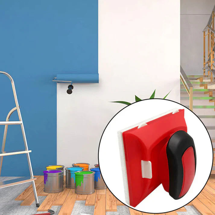 Ergonomisk malerguide designet til stabil og præcis maling af kanter. Effektivt DIY værktøj til boligprojekter.