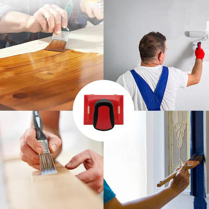 Detaljeret billede af malerguide, et innovativt værktøj for præcisionsmaling og renovering af hjemmets kanter.