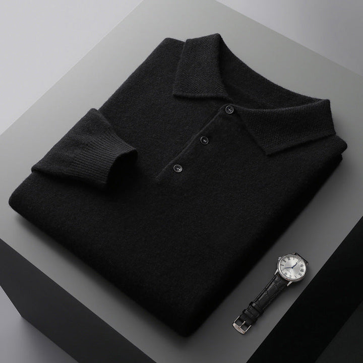 Langærmet herre polo fra Marius, der tilbyder et raffineret og afslappet look.