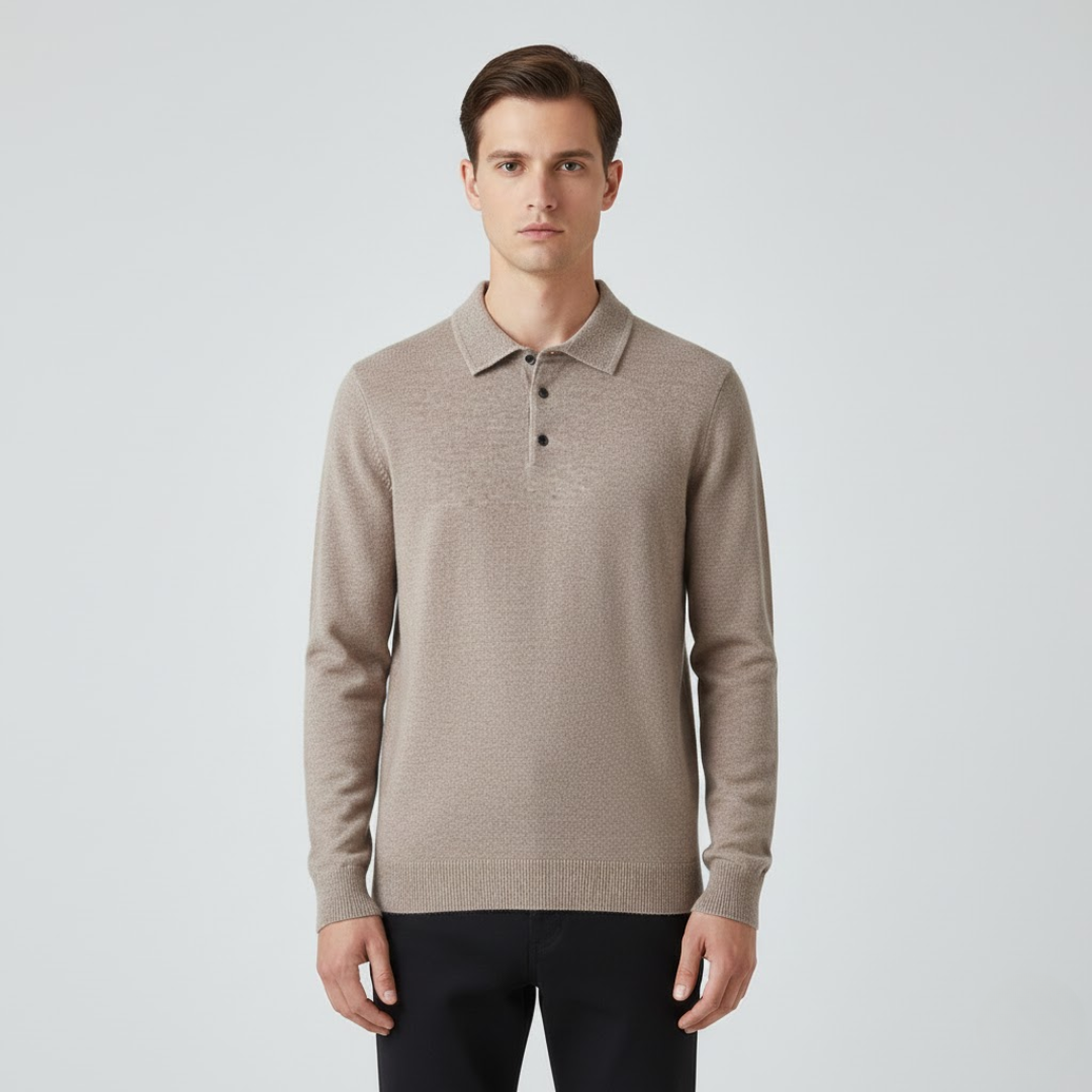 Mænds langærmet poloshirt fra Marius, designet for maksimal komfort og stil.