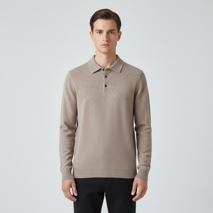 Mænds langærmet poloshirt fra Marius, designet for maksimal komfort og stil.