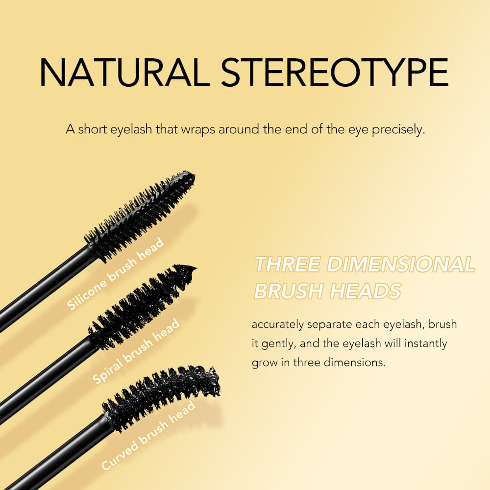 Kvinde påfører klumpefri mascara med inflator børste for dramatiske vipper og øjenmakeup.