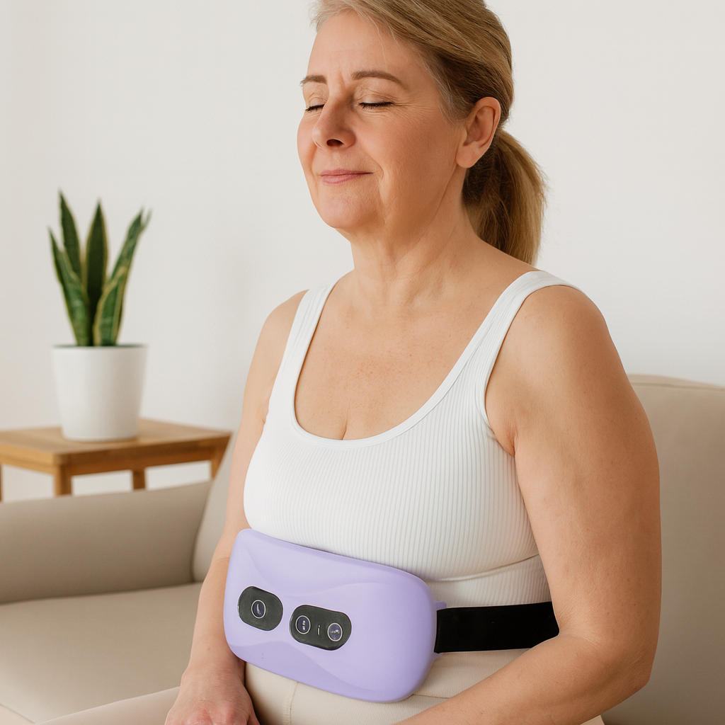 Massagebælte med vibration til effektiv taljeformning, fedtforbrænding og velvære. For en slankere silhuet.