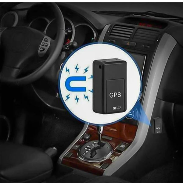 Tyverisikring med diskret mini GPS-tracker, udstyret med magnet og realtid sporing.