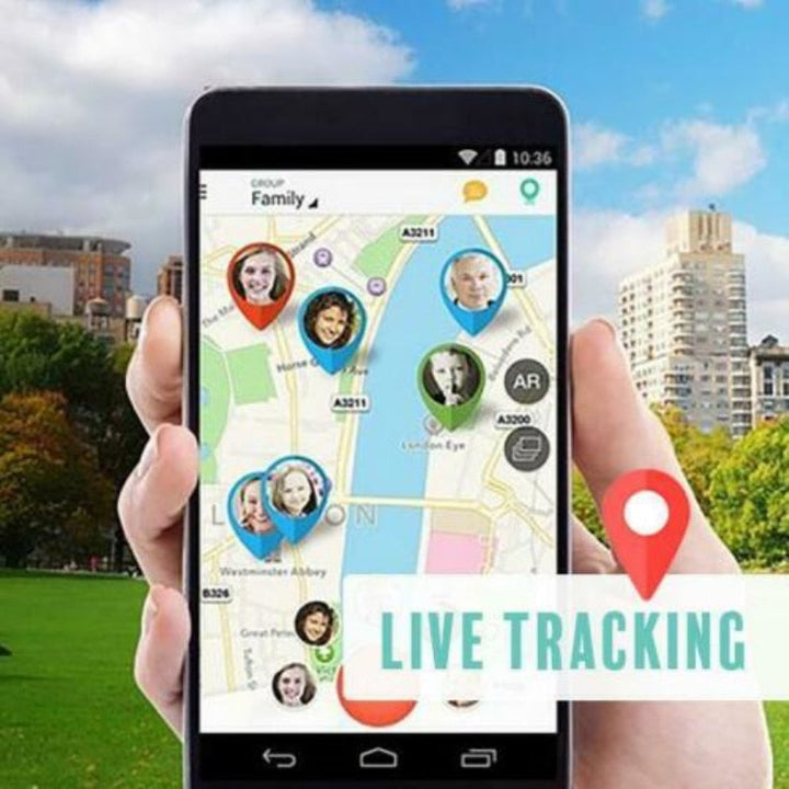 Spor dit barn sikkert med denne mini GPS-tracker. Realtidsdata og historisk ruteoversigt.
