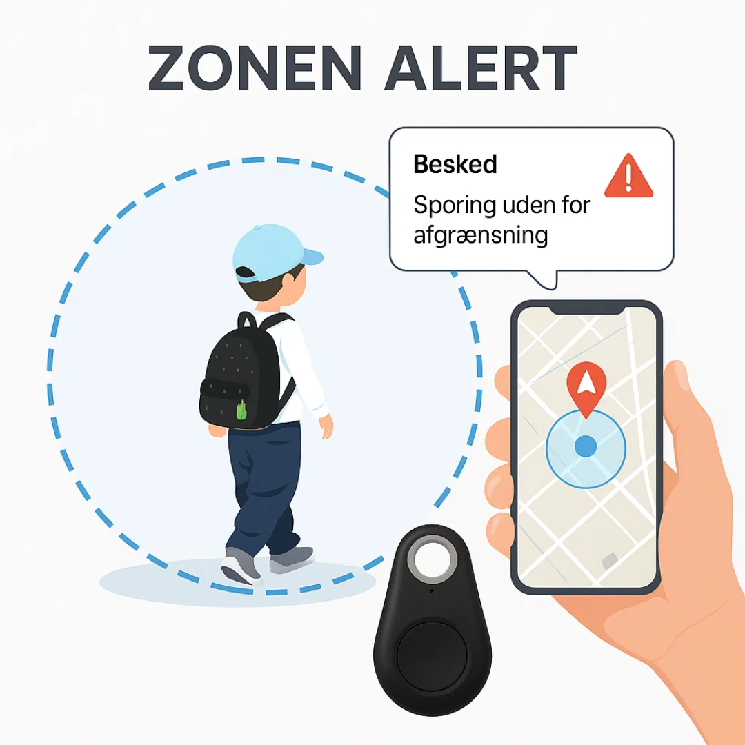 Smart mini GPS til børns sikkerhed; giver forældre ro i sindet med sporing.