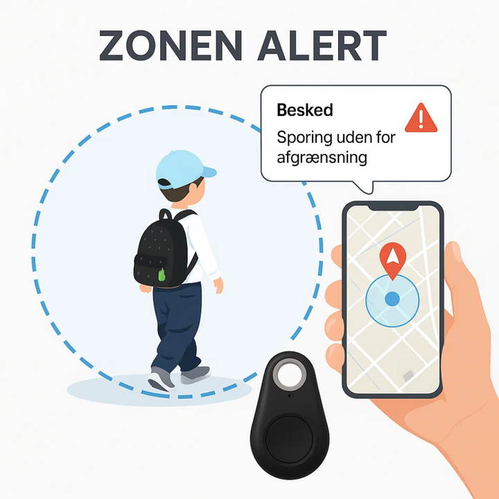 Smart mini GPS til børns sikkerhed; giver forældre ro i sindet med sporing.