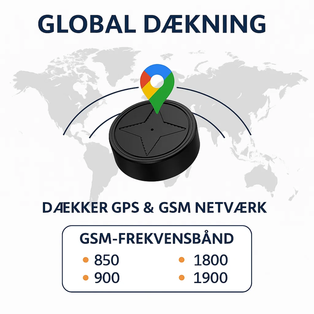 Diskret GPS til biler. Sort, magnetisk, anti-tyveri funktion. Effektiv køretøjsovervågning.