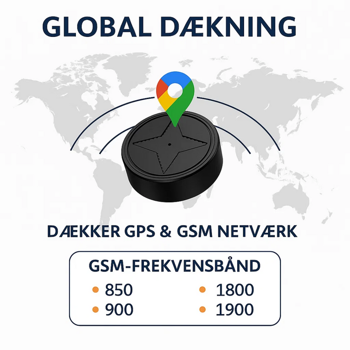 Diskret GPS til biler. Sort, magnetisk, anti-tyveri funktion. Effektiv køretøjsovervågning.