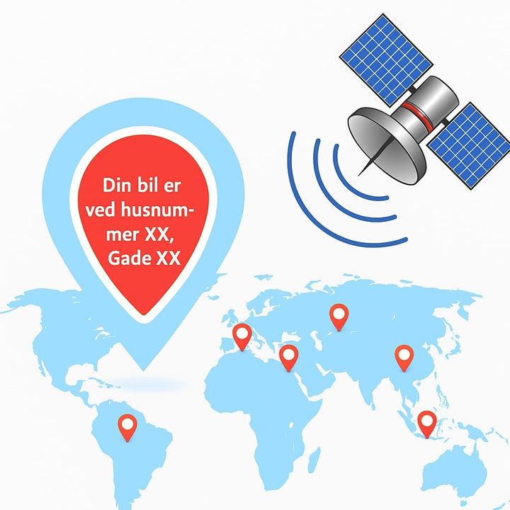 Mini bil GPS-tracker med magnet. Realtime sporing, geo-fence, lang batterilevetid.