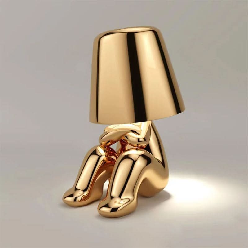 Stemningsskabende LED bordlampe, genopladelig med touch dæmper. Trådløs design til hygge.