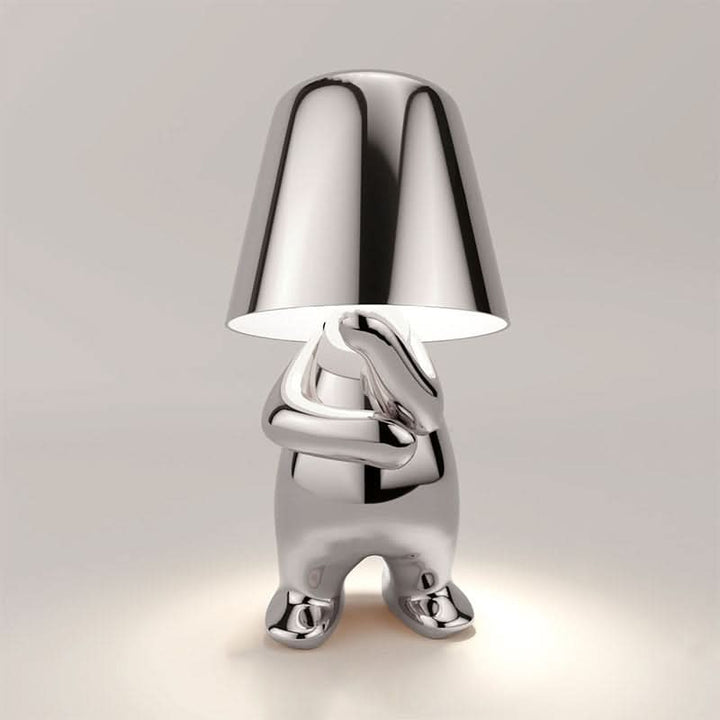 Stilfuld moderne LED bordlampe til stue og soveværelse. Genopladelig trådløs designlampe.