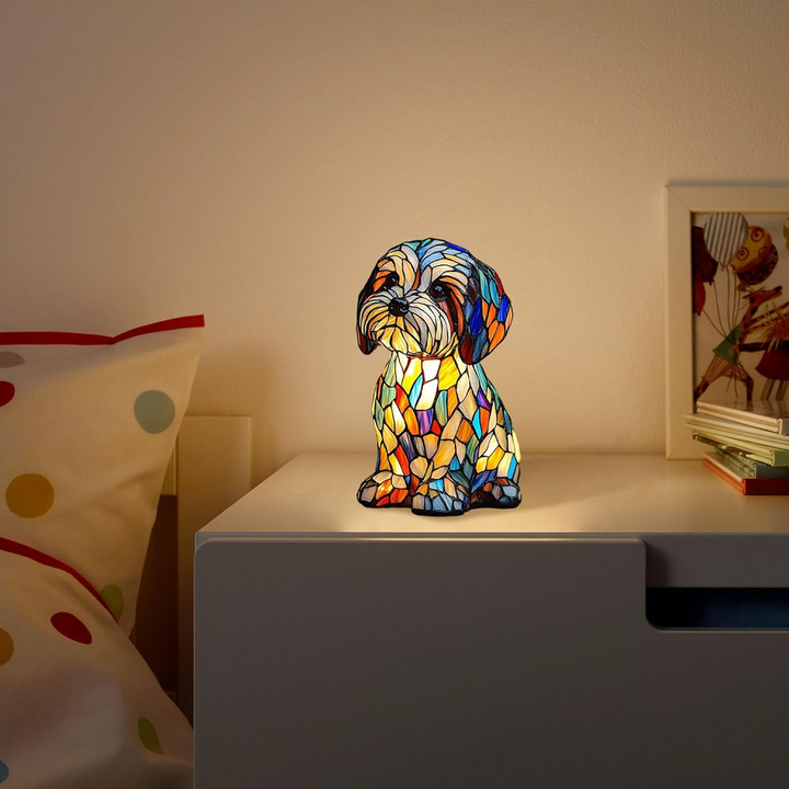 Moderne hundelampe med hunde design. Skaber hyggeligt stemningslys og er et flot boligtilbehør.