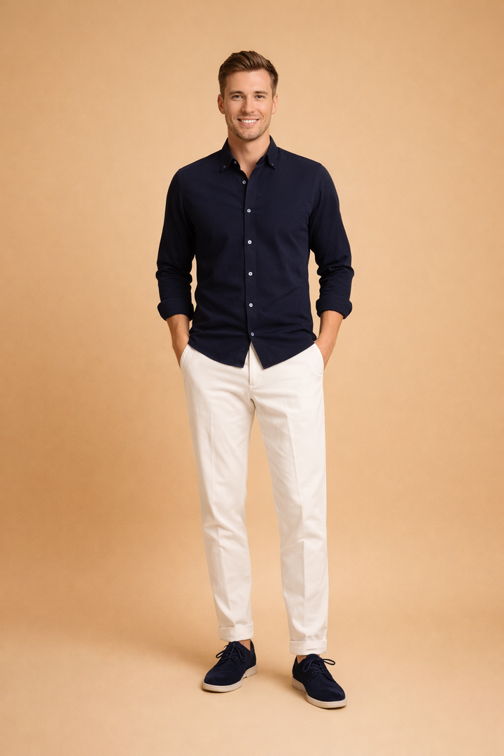 Elegante komfortsko til herrer, moderne snøresko til hverdagsbrug. Stilrene og behagelige fritidssko.