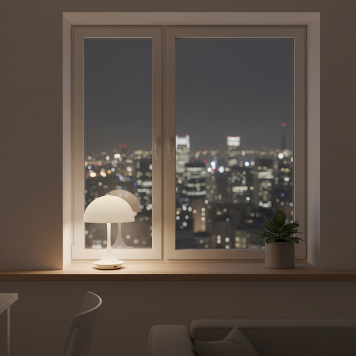 Alsidig trådløs bordlampe med dæmpbar LED, passer til ethvert rum og moderne indretning.