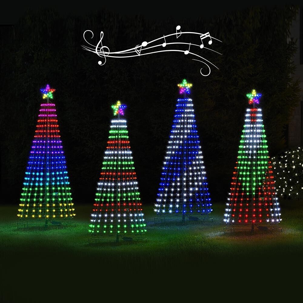 Animeret LED lysshow til juletræet, perfekt som udendørs julebelysning og dekoration.