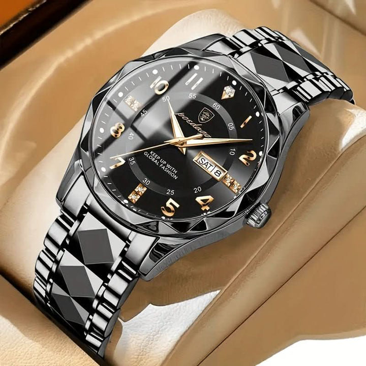 Robust titanium herreur med multifunktionelt display. Perfekt til sport og daglig brug. Stilfuldt armbåndsur.