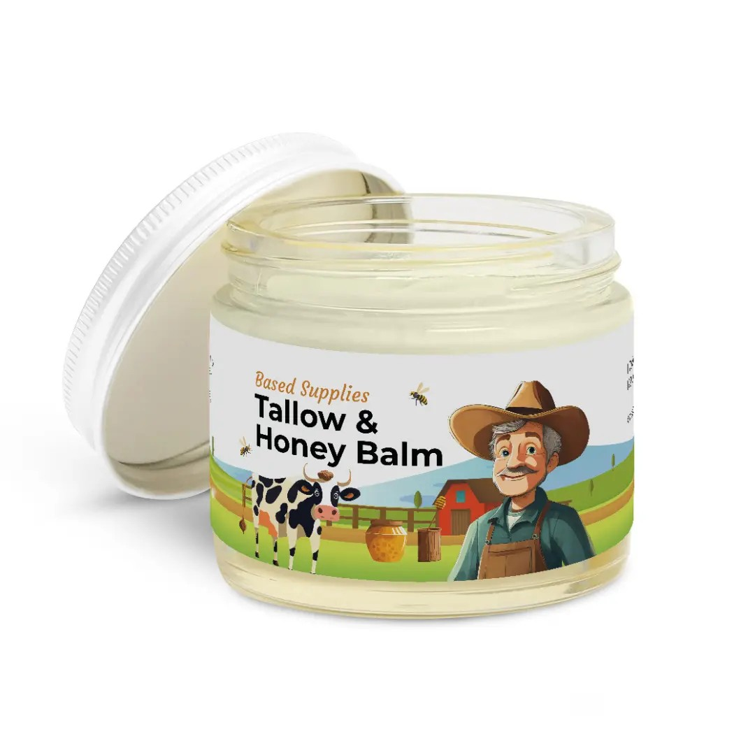 Naturlig hudbalsam med talg og honning. Fugtgivende creme til ansigt og krop, styrker hudbarrieren.