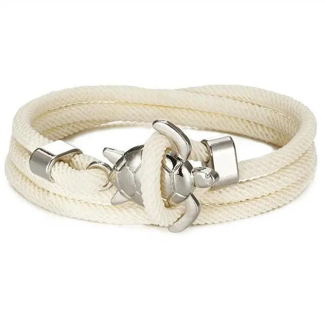 Herre anker armbånd i rebdesign. Robust og justerbart nautisk smykke, perfekt til en maritim stil.