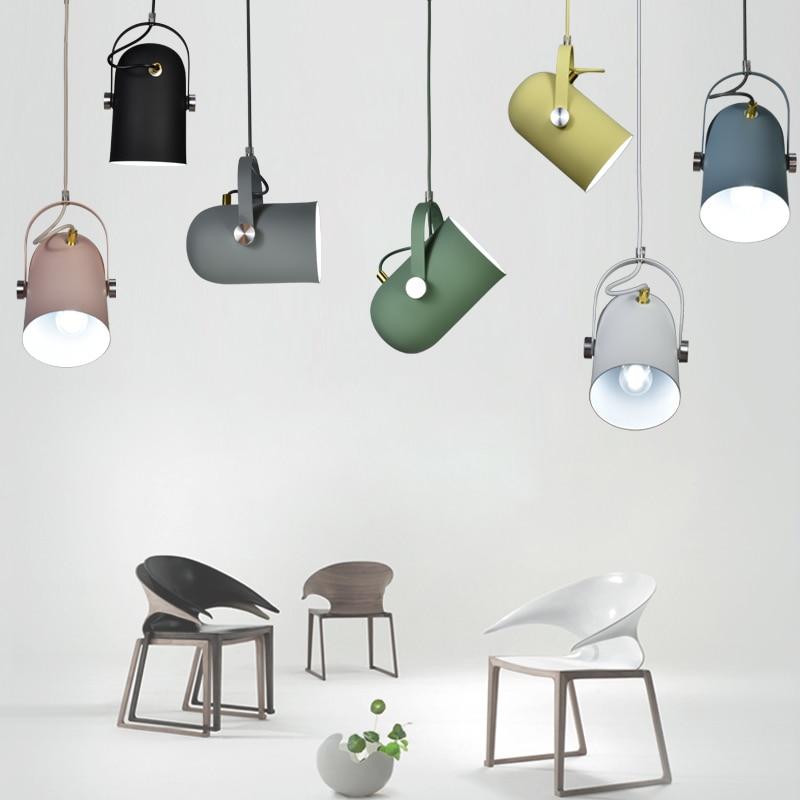 Nordisk minimalistisk LED pendel, justerbar, ideel til moderne hjemmebelysning i stue eller køkken.
