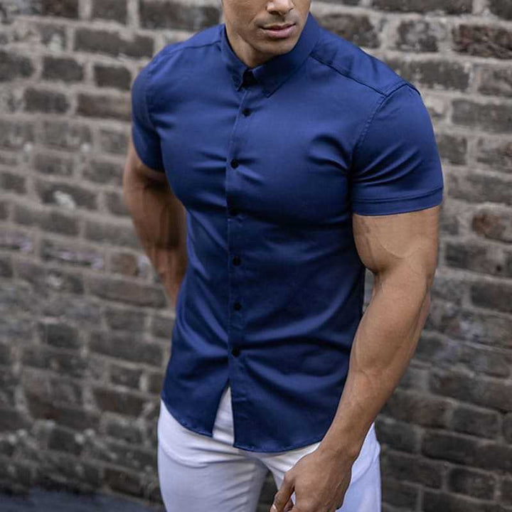 Oliver business slim-fit skjorte, behagelig og elegant til professionelt og fritidsbrug.