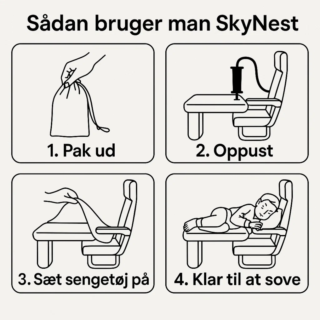 Et barn sover trygt i den komfortable oppustelige rejseseng, perfekt for overnatning og familieferier.