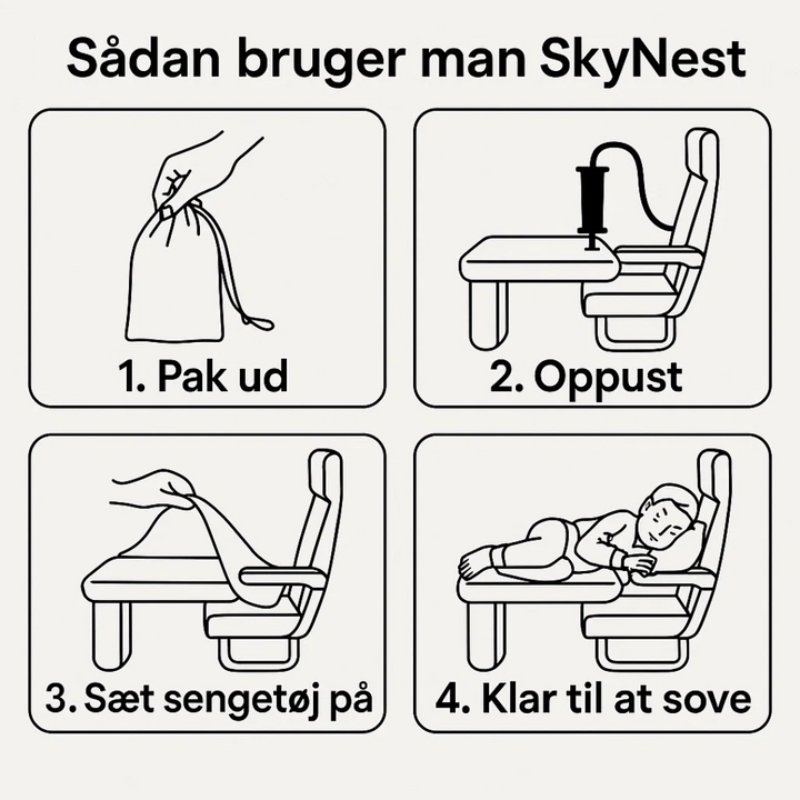 Et barn sover trygt i den komfortable oppustelige rejseseng, perfekt for overnatning og familieferier.