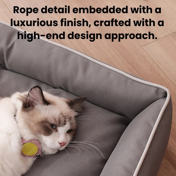 Ortopædisk hundeseng, specialdesignet til at give ældre hunde og hunde med ledproblemer støtte.