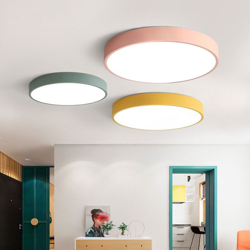 PastelRing moderne LED loftlampe med pastelfarver til indendørs hjemmeindretning. Rund og stilfuld.