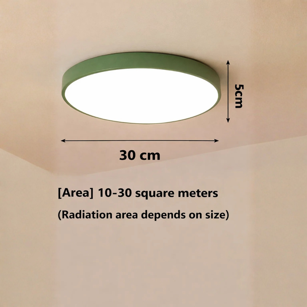 Energibesparende PastelRing LED loftlampe i pastelfarver. Perfekt til et roligt stemningslys indendørs.