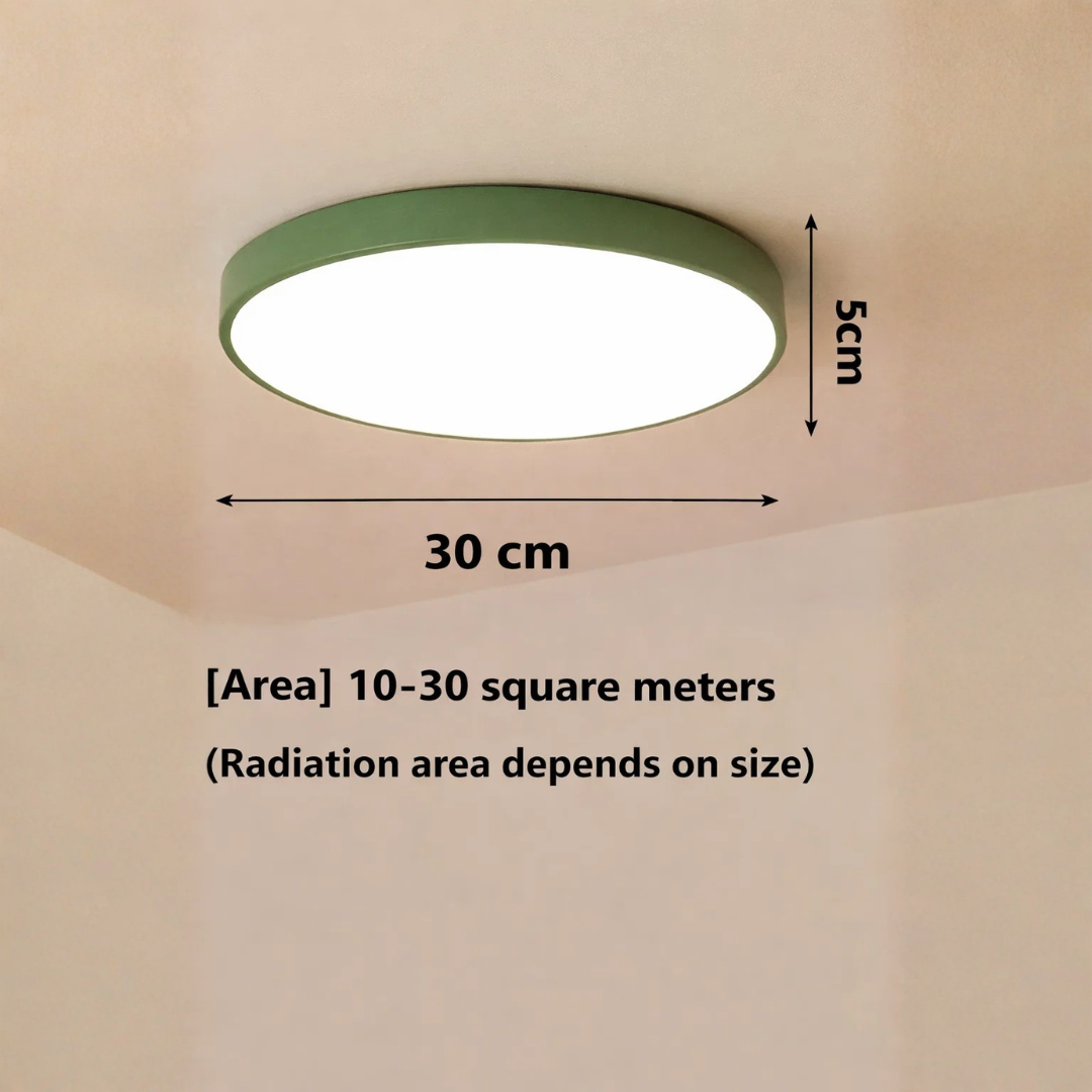 Energibesparende PastelRing LED loftlampe i pastelfarver. Perfekt til et roligt stemningslys indendørs.
