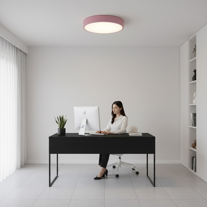 Moderne PastelRing LED loftlampe. Indendørs, energibesparende, med unikke pastelfarver.