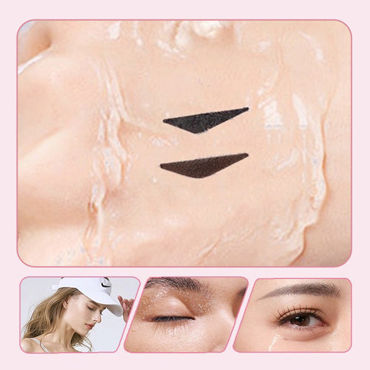 Detailbillede af vinge eyeliner applikator. Giver præcise og langtidsholdbare streger til kvinder.