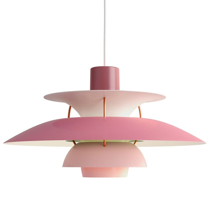 "PH5 Premium pendellampe i aluminium med monokrom design, ikonisk og tidløs for klassisk og moderne hjem, E27 pære."