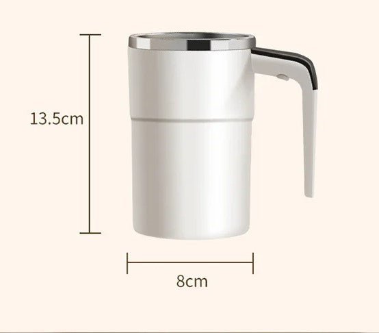 Grå smart selv-rørende kaffekop til kaffe og te. Genopladelig og ideel for pendleren på farten.