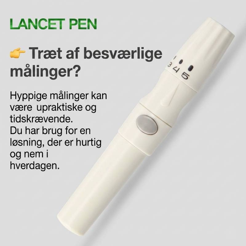 Hånd der bruger den præcise blodsukkermåler til hurtig glukosemåling i hjemmet.