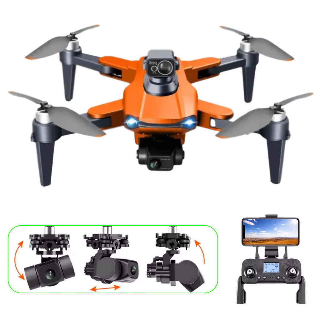 Professionel drone med dobbelt 8K-kamera og GPS, ideel til skarpe luftfotos og udendørs brug.