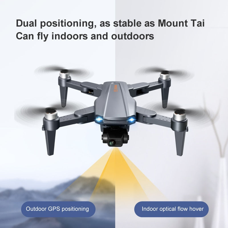 Drone med præcis GPS-navigation og dobbelt 8K-kamera, perfekt til professionelle luftfoto- og videoprojekter.