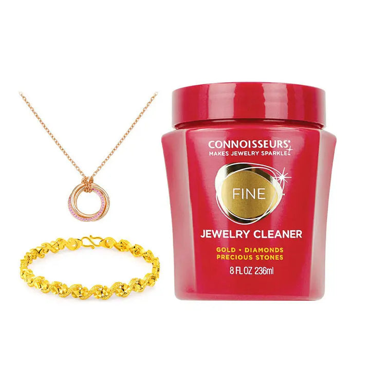 Komplet smykkerens kit til rens af platin, guld og diamanter. Inkluderer specialbørste.