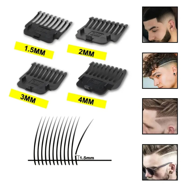 Mænds præcisionstrimmer sæt. Professionel trådløs hårtrimmer & skægtrimmer til grooming.