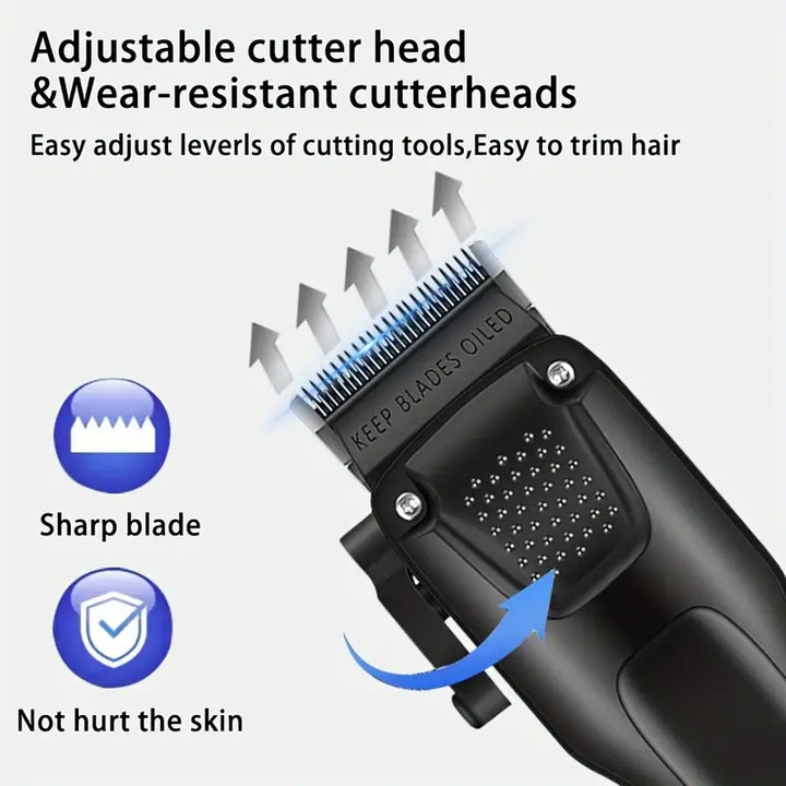 Robust mænds plejesæt. Trådløs 3-i-1 hår-, skæg- & kropshårtrimmer til alle groomingbehov.