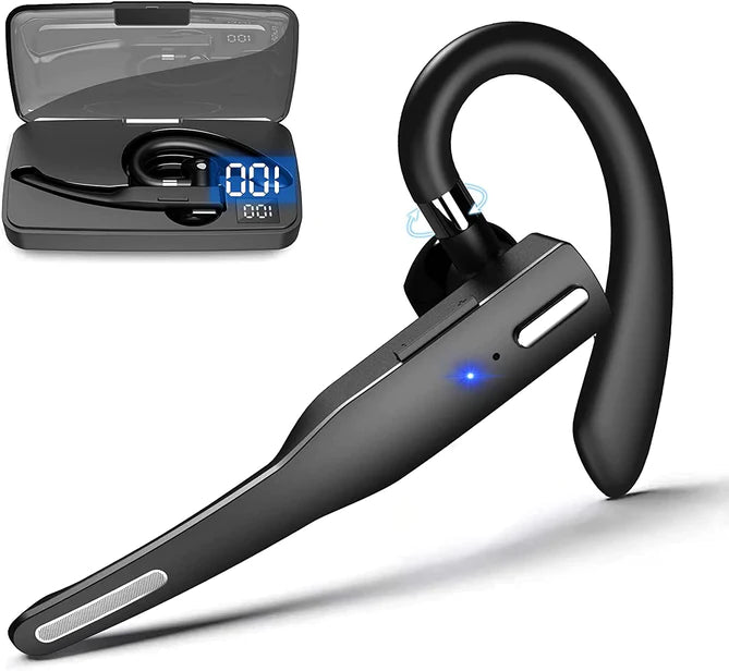 Professionelt trådløst Bluetooth 5.1 headset med støjreduktion og justerbar mikrofon for klare opkald.