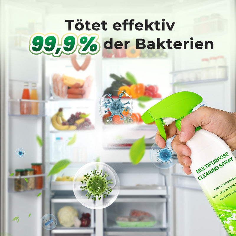 Effektiv pletfjerner og fedtfjerner: PureShine Multi-Action rengøringsspray til alle overflader.