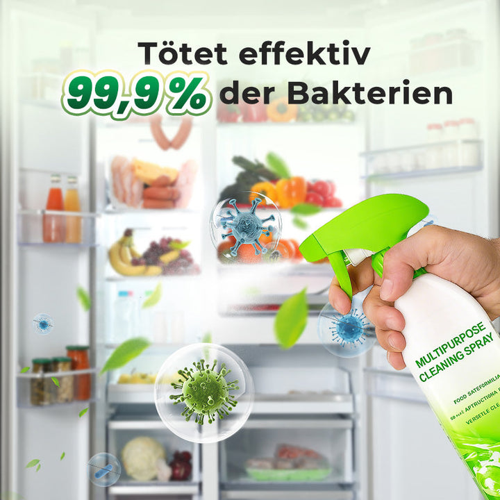 Effektiv pletfjerner og fedtfjerner: PureShine Multi-Action rengøringsspray til alle overflader.