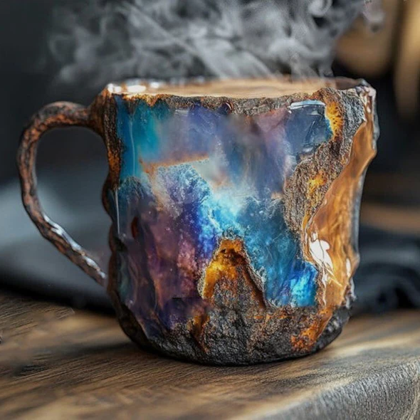 Morgenrutine krus: Quartzura med krystaldesign. Giv energi og stil til din daglige kaffe.