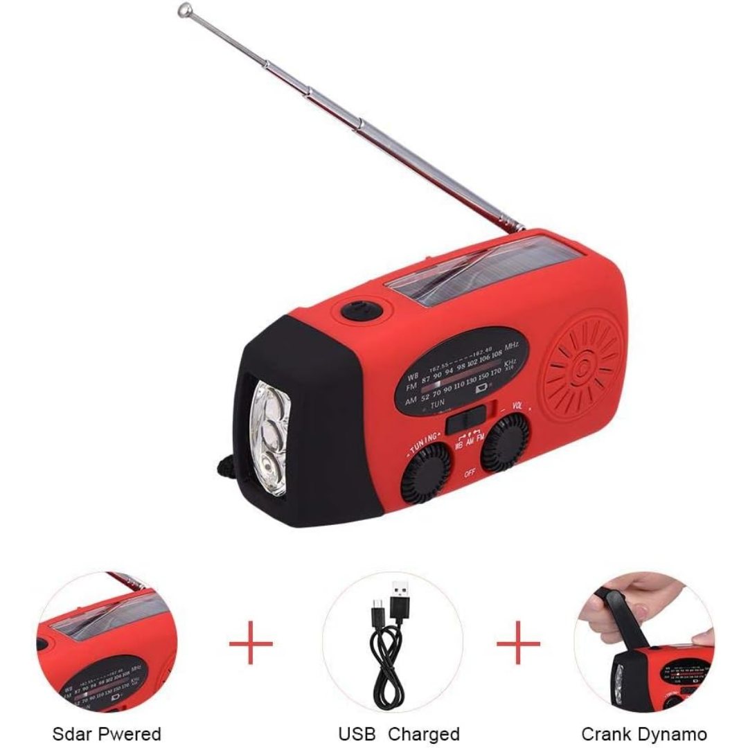 ReadyWave nødradio oplader effektivt via solpanel, klar til overlevelse i det fri.